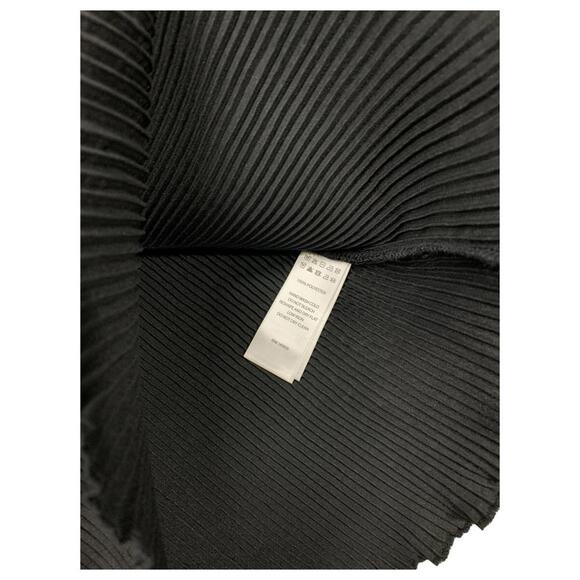 Rachel Zoe Black Sleeveless Mock Neck Ribbed Tie Back Tank Sz Medium Polyester - Picture 5 of 8